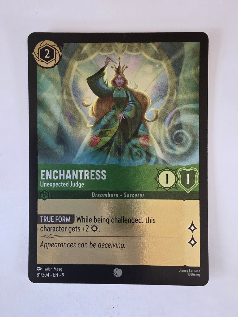 Disney Lorcana |Fabled |81/204 |COLDFOIL |Enchantress - Unexpected Judge |Common