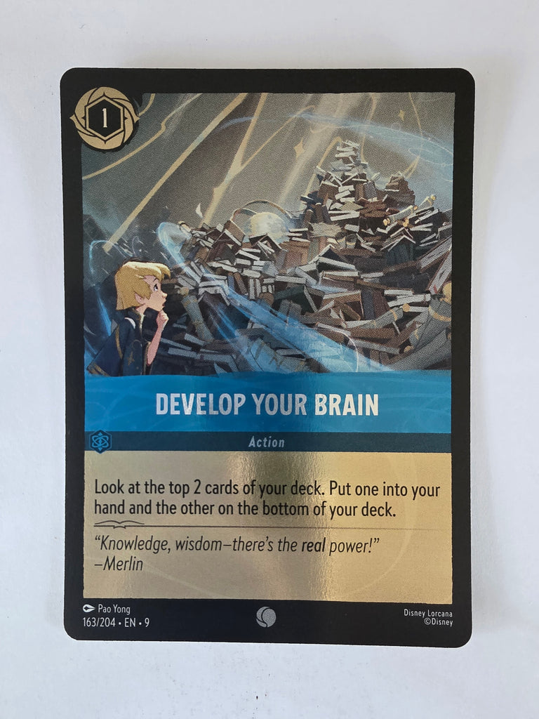 Disney Lorcana | Fabled | 163/204 | COLDFOIL | Develop Your Brain | Common