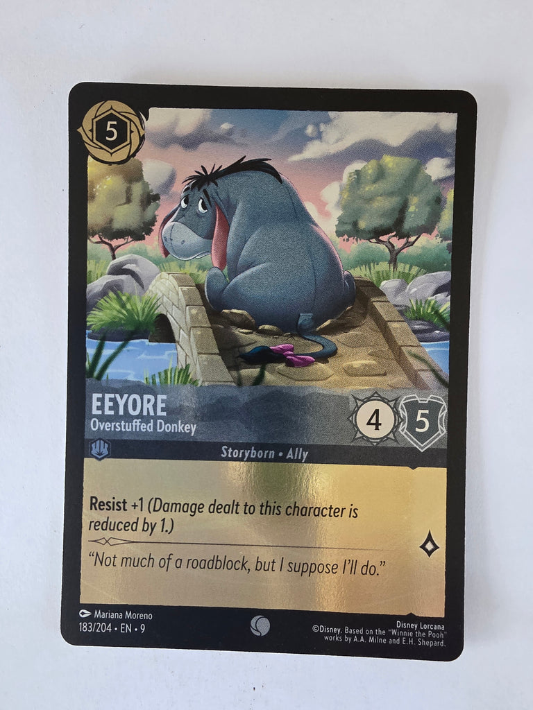 Disney Lorcana | Fabled | 183/204 |COLDFOIL |Eeyore - Overstuffed Donkey |Common