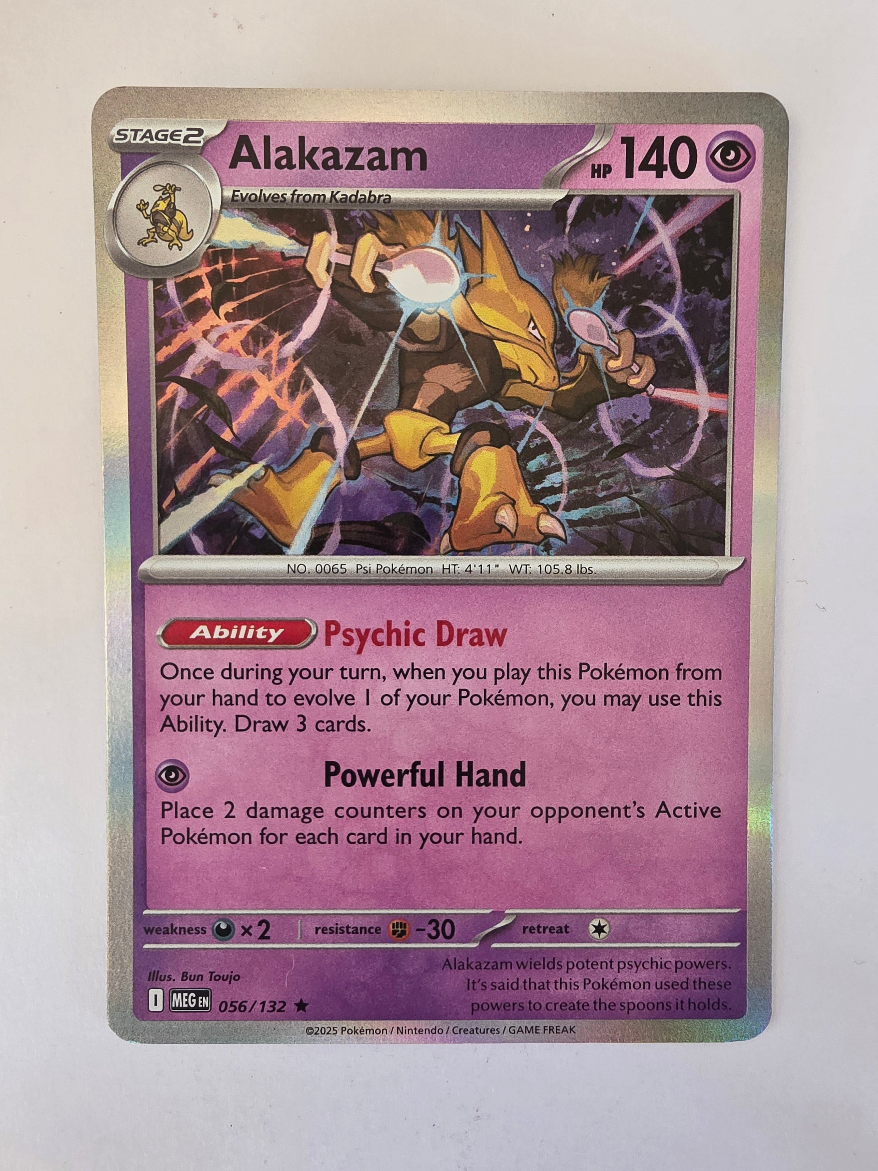 Pokemon TCG Mega Evolutions | #056/132 | Alakazam | Rare Funporium Pokemon TCG Mega Evolutions | #056/132 | Alakazam | Rare Funporium