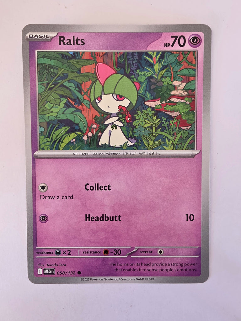 Pokemon TCG Mega Evolutions | #058/132 | Ralts | Common Funporium Pokemon TCG Mega Evolutions | #058/132 | Ralts | Common Funporium