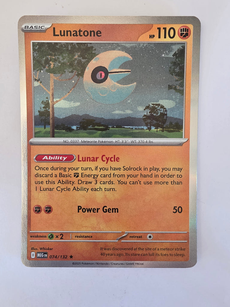Pokemon TCG Mega Evolutions | #074/132 | Lunatone | Rare Funporium Pokemon TCG Mega Evolutions | #074/132 | Lunatone | Rare Funporium