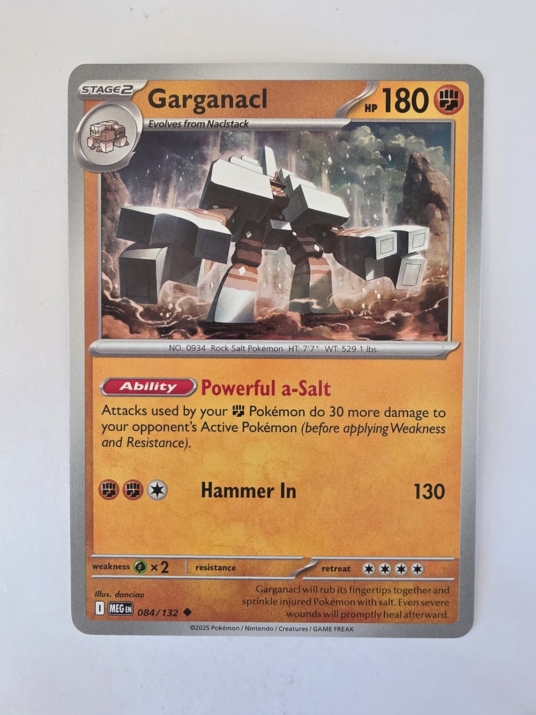 Pokemon TCG Mega Evolutions | #084/132 | Garganacl | Uncommon