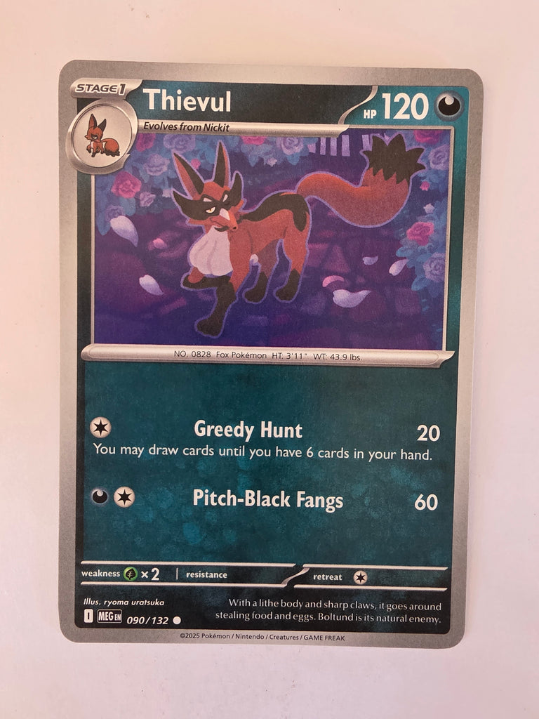 Pokemon TCG Mega Evolutions | #090/132 | Thievul | Common Funporium Pokemon TCG Mega Evolutions | #090/132 | Thievul | Common Funporium