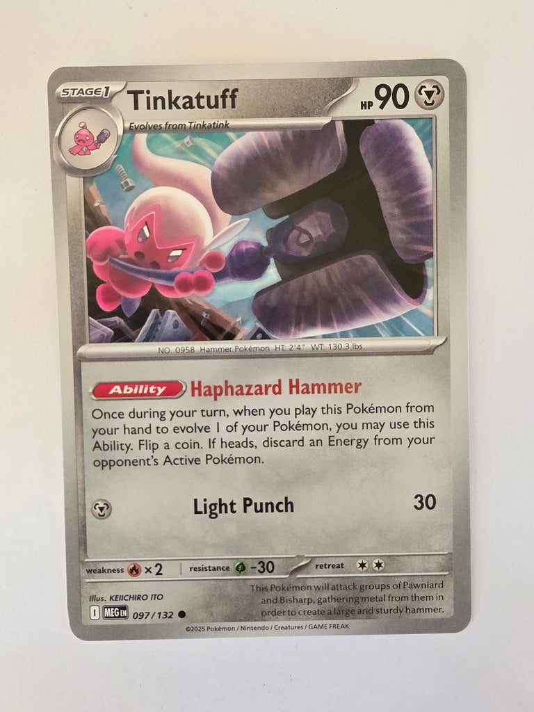 Pokemon TCG Mega Evolutions | #097/132 | Tinkatuff | Common