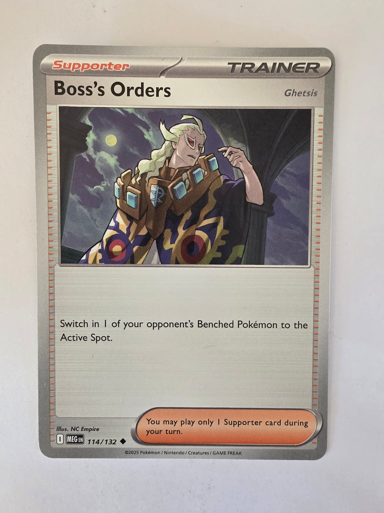 Pokemon TCG Mega Evolutions | #114/132 | Boss's Orders | Uncommon