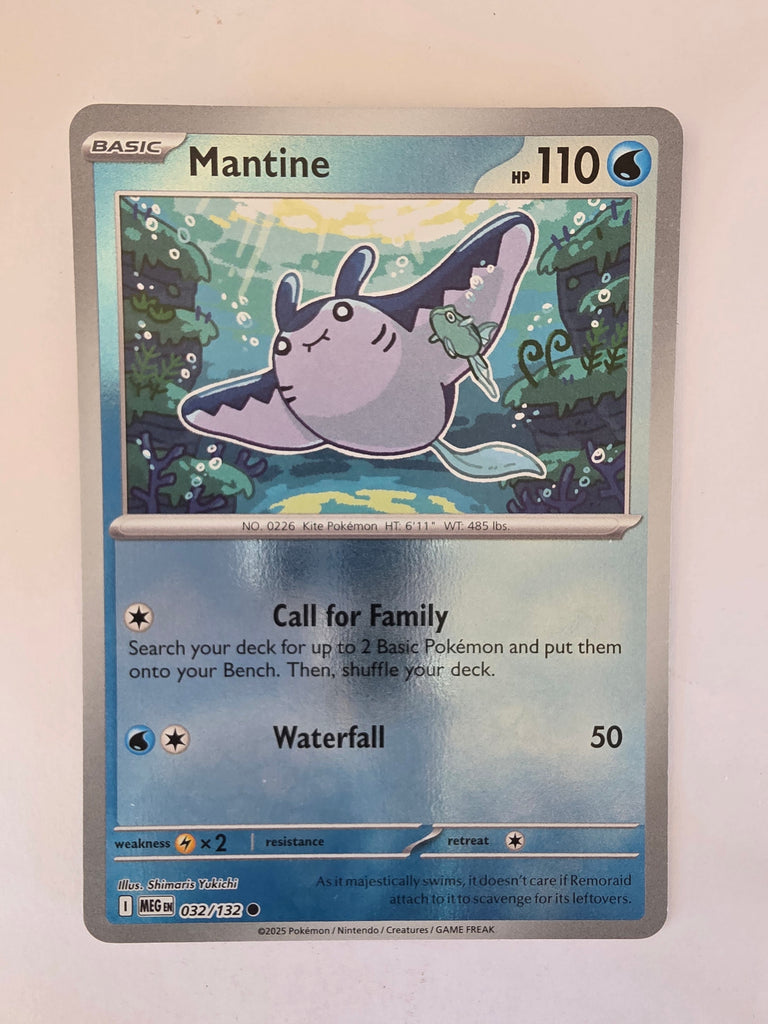 Pokemon TCG Mega Evolutions | #032/132 | Reverse Holo | Mantine | Common