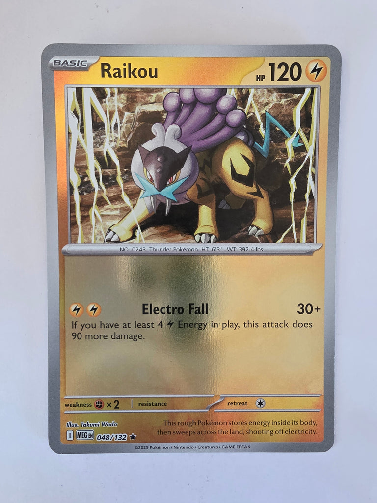 Pokemon TCG Mega Evolutions | #048/132 | Reverse Holo | Raikou | Rare Funporium Pokemon TCG Mega Evolutions | #048/132 | Reverse Holo | Raikou | Rare Funporium