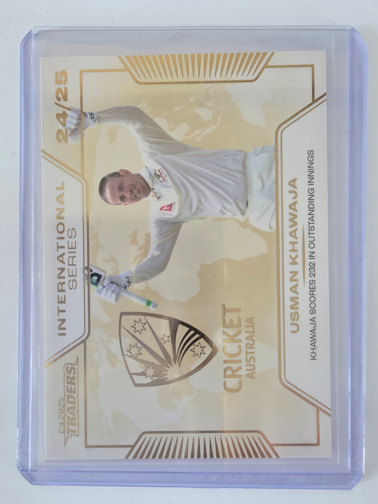 2025/26 Cricket Traders |International Series GOLD | #ISG18 | #015/139 | Usman Khawaja