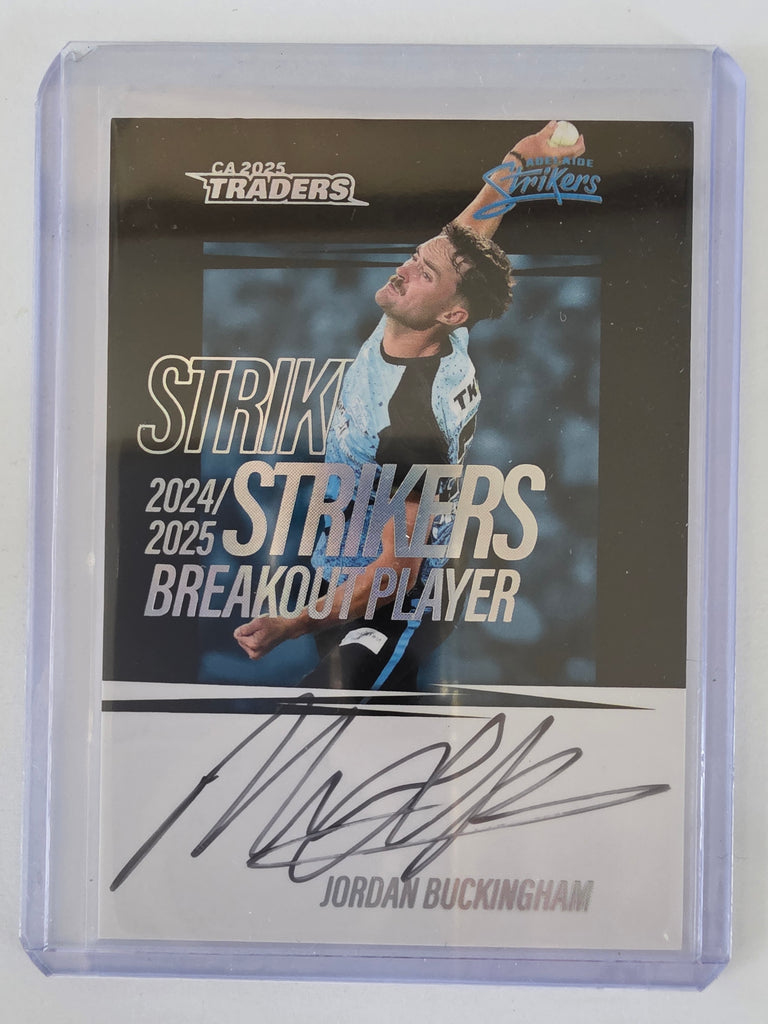 25/26 Cricket | Breakouts Black Signature | #BOS03 | #092/177 | Jordan Buckingham | Strikers
