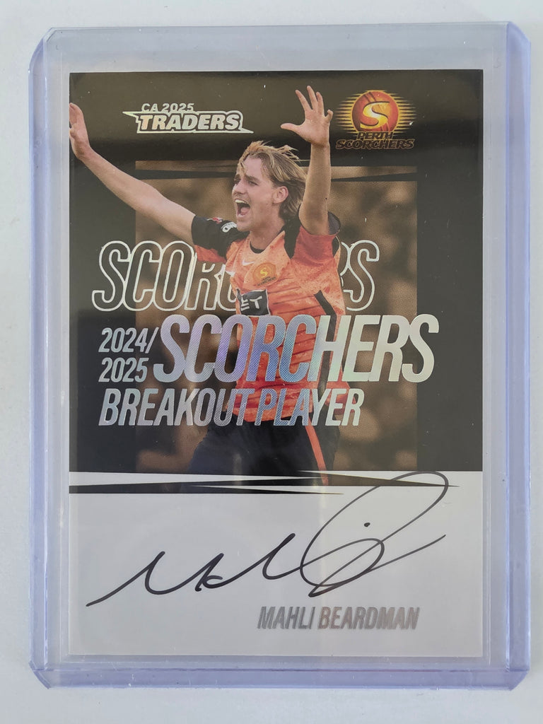 25/26 Cricket | Breakouts Black Signature | #BOS08 | #059/177 | Mahli Beardman | Scorchers