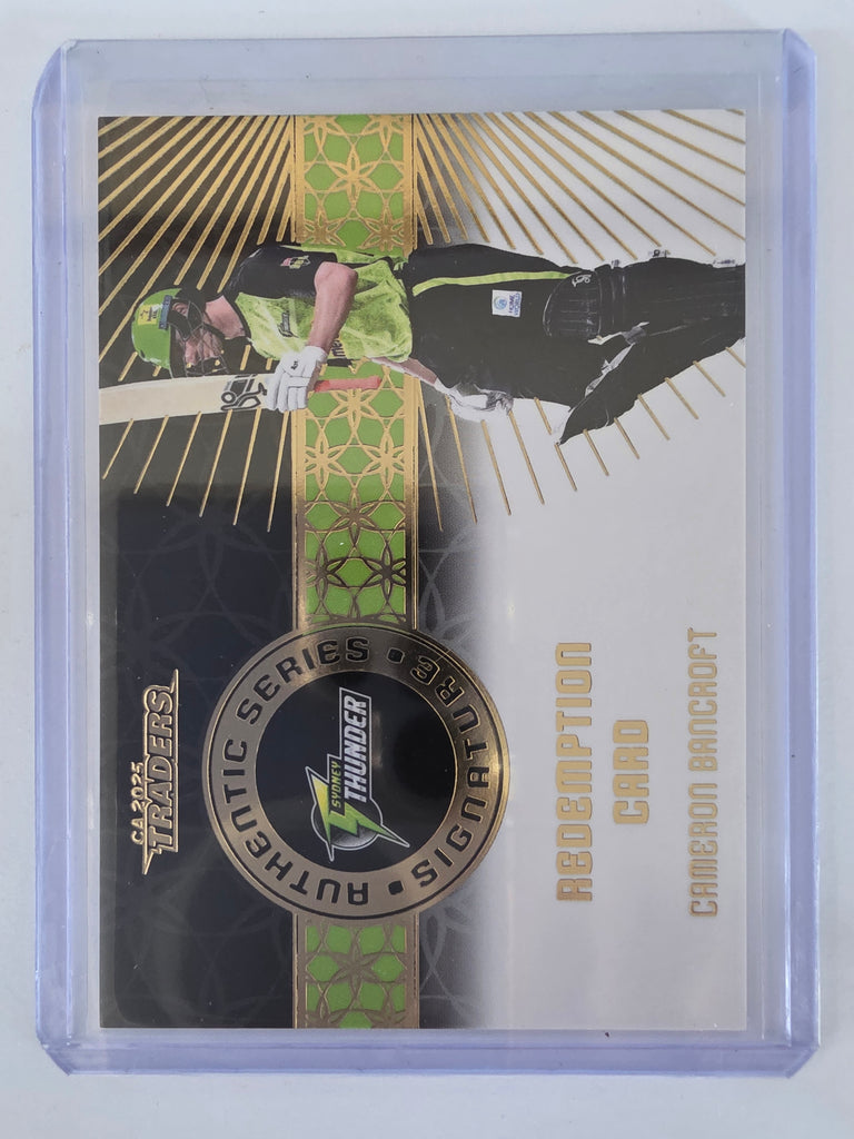 25/26 Cricket | Authentics Signature Black | #ASB12 | #45/94 | Cameron Bancroft | Thunder