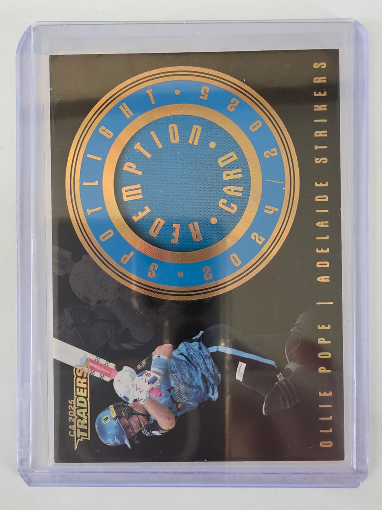 25/26 Cricket | Spotlight Jersey Patch Gold | #SG01 | #61/70 | Ollie Pope | Strikers