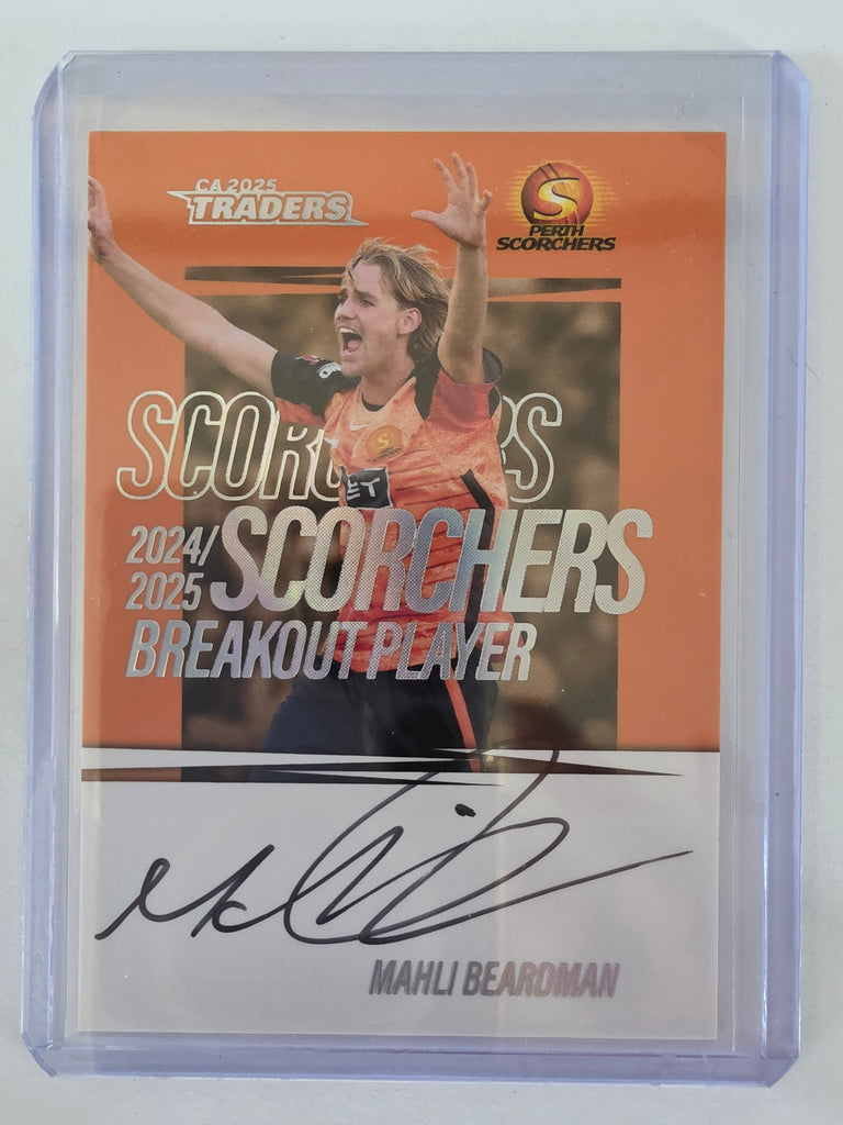 25/26 Cricket | Breakouts Team Signature | #BOT08 | #42/56 | Mahli Beardman | Scorchers
