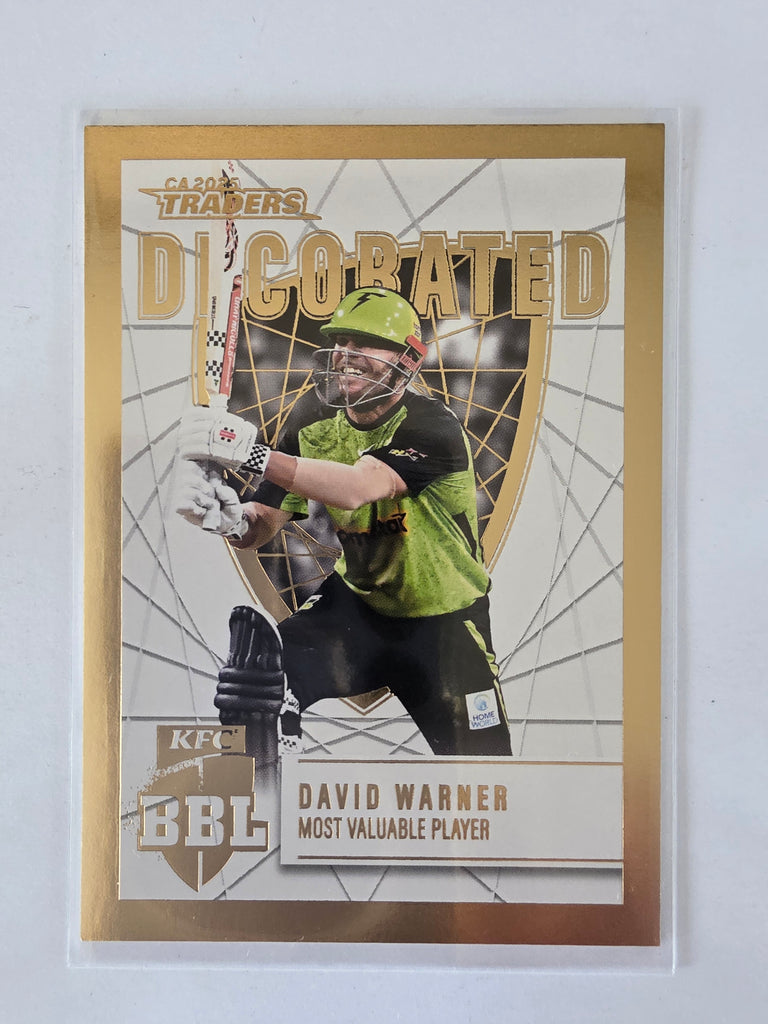 2025/26 Cricket Traders | Decorated | #D30 | David Warner | Thunder