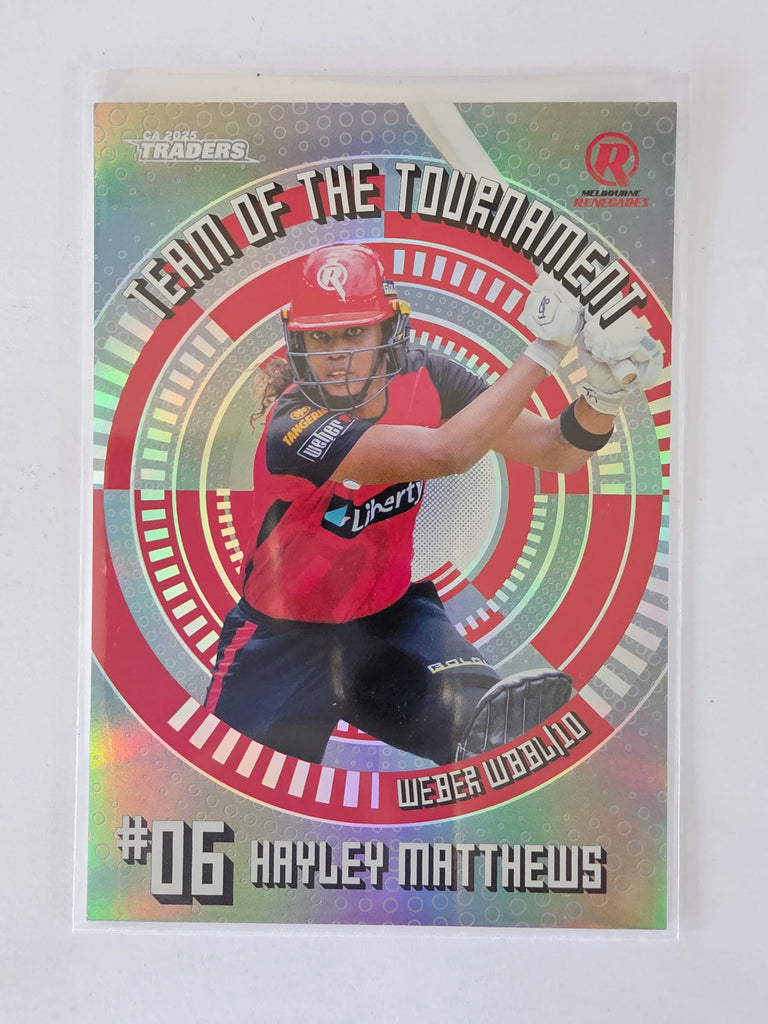 25/26 Cricket Traders |Team of the Tournament Platinum | #TTP06 | #31/75 | Hayley Matthews