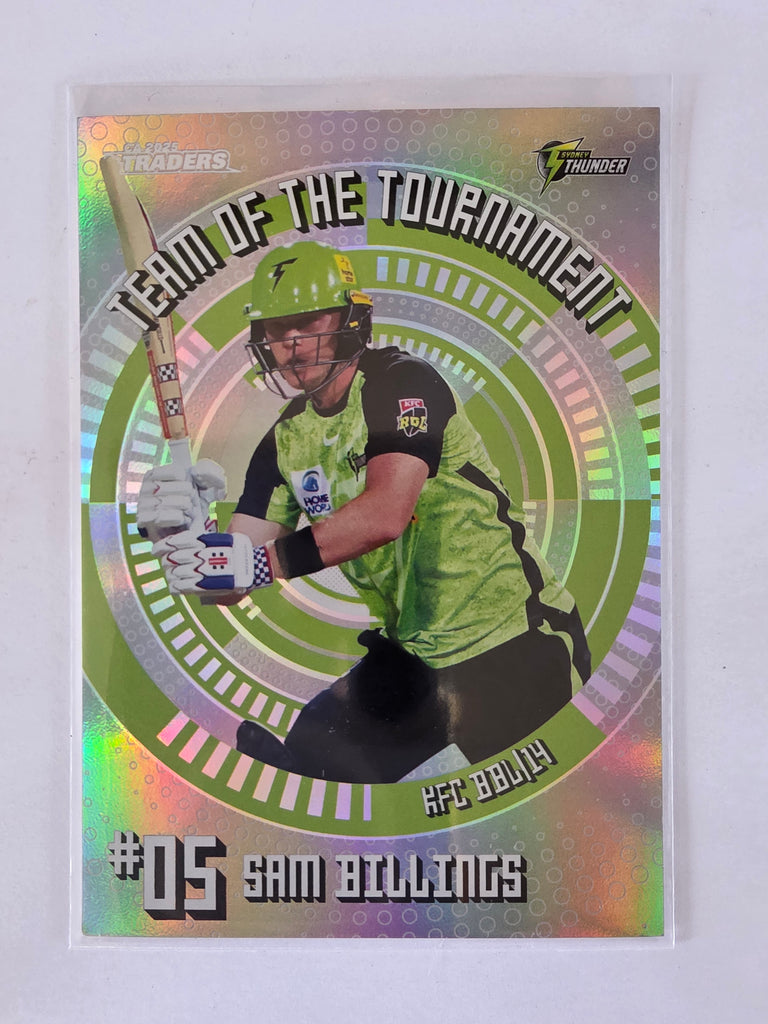 25/26 Cricket Traders |Team of the Tournament SILVER | #TTS17 | #186/200 | Sam Billings | Thunder