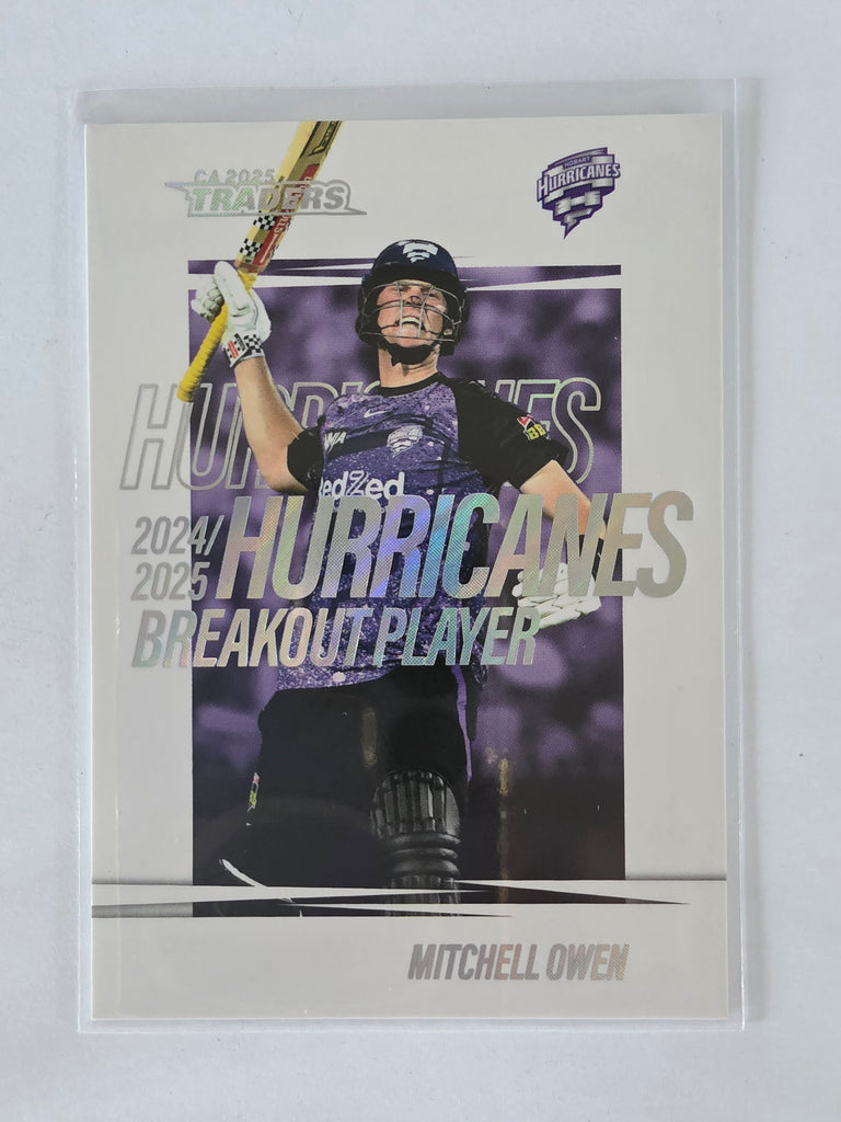 2025/26 Cricket Traders | Breakouts White | #BO07 | Mitchell Owen | Hurricanes