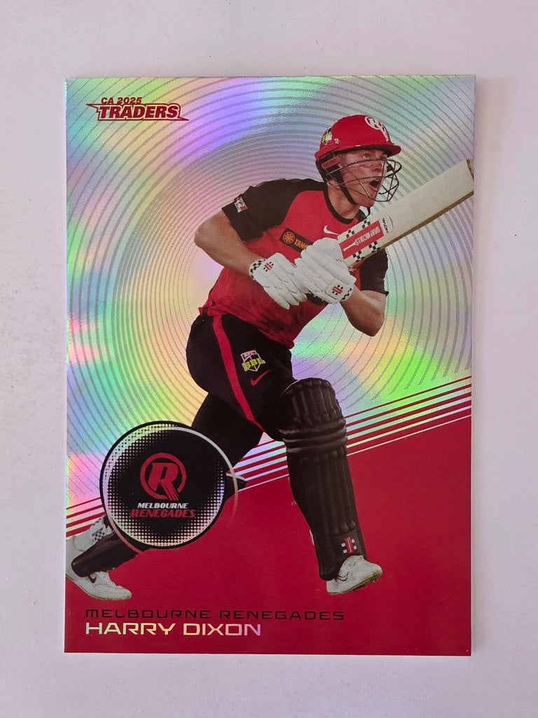 2025/26 Cricket Traders | Silver Parallel | #S092 | Harry Dixon | Melb Renegades