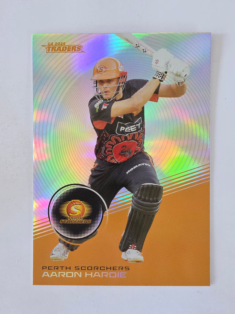 2025/26 Cricket Traders | Silver Parallel | #S117 | Aaron Hardie | Perth Scorcher
