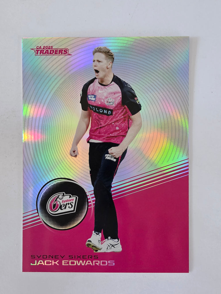 2025/26 Cricket Traders | Silver Parallel | #S129 | Jack Edwards | Sydney Sixers
