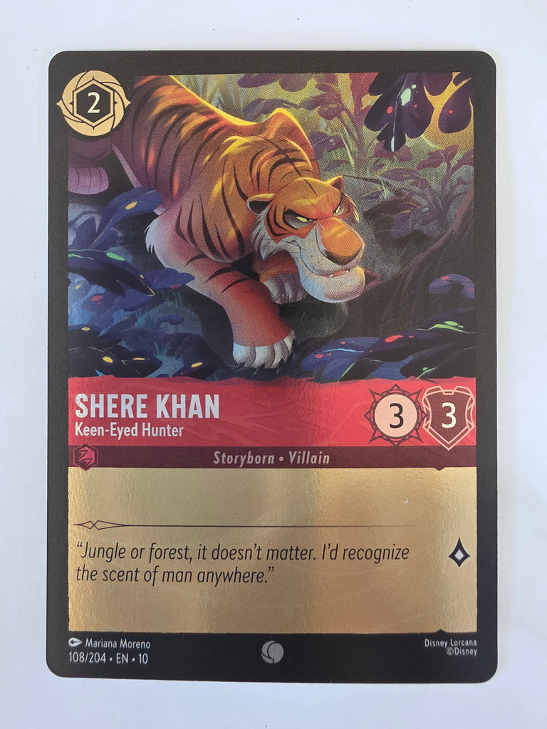 Lorcana Whispers in the Well #108/204 COLDFOIL Shere Khan - Keen-Eyed Hunter | Common