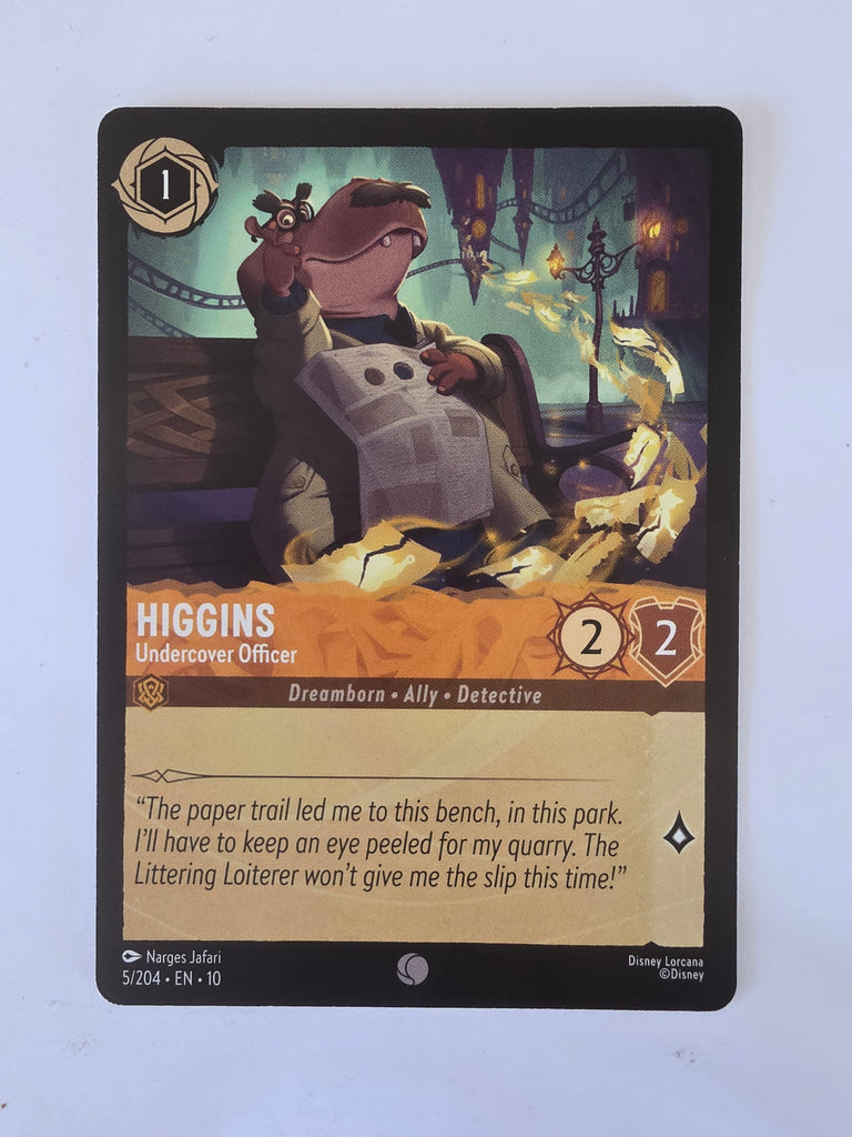 Lorcana Whispers in the Well #5/204 Higgins - Undercover Officer |Common