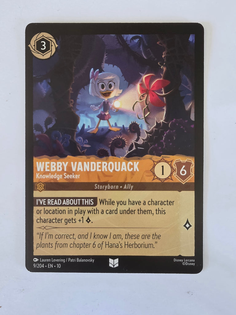 Lorcana Whispers in the Well #9/204 Webby Vanderquack - Knowledge Seeker |U/C