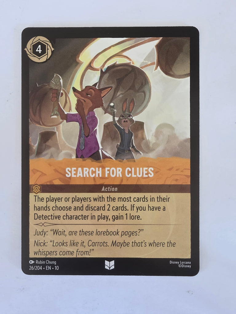 Lorcana Whispers in the Well #26/204 Search For Clues | Uncommon