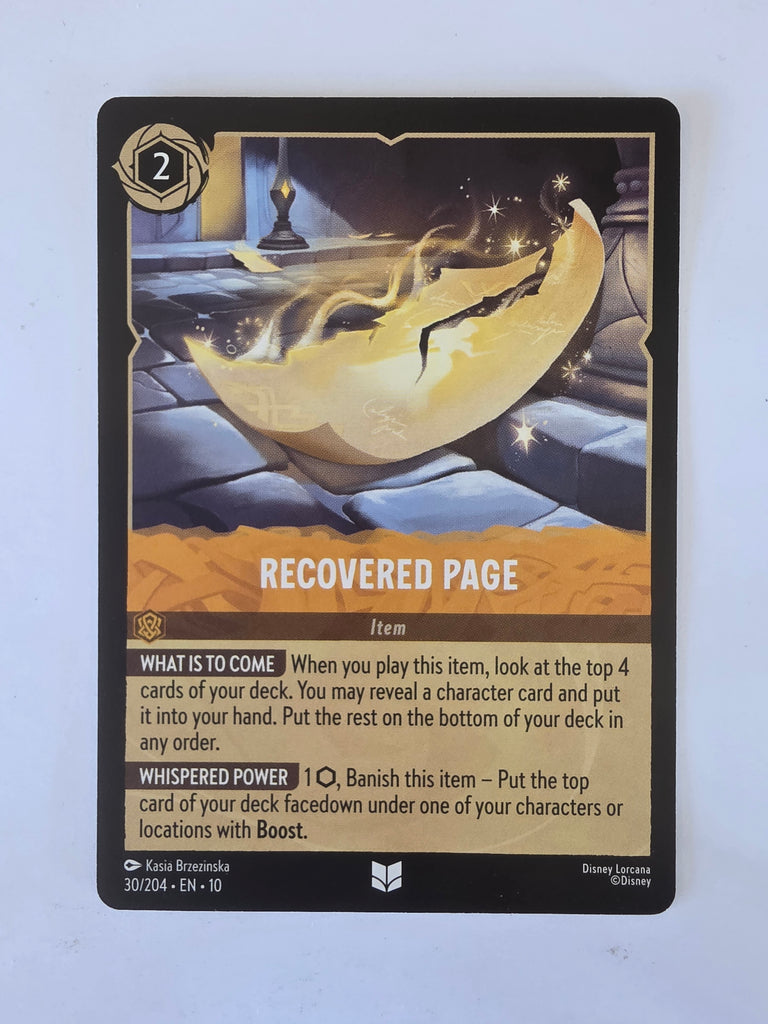 Lorcana Whispers in the Well #30/204 Recovered Page | Uncommon