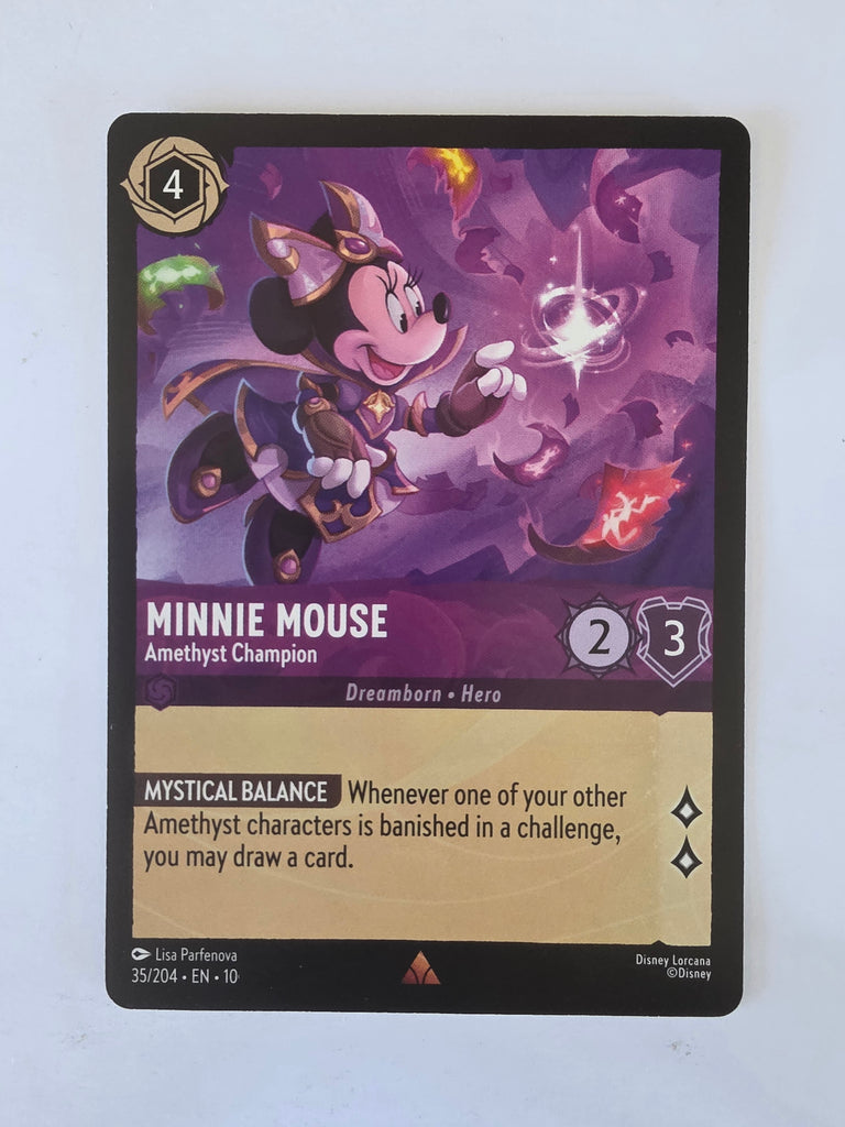 Lorcana Whispers in the Well #35/204 Minnie Mouse - Amethyst Champion | Rare