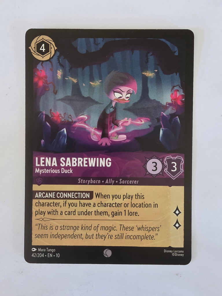Lorcana Whispers in the Well #42/204 Lena Sabrewing - Mysterious Duck | Common