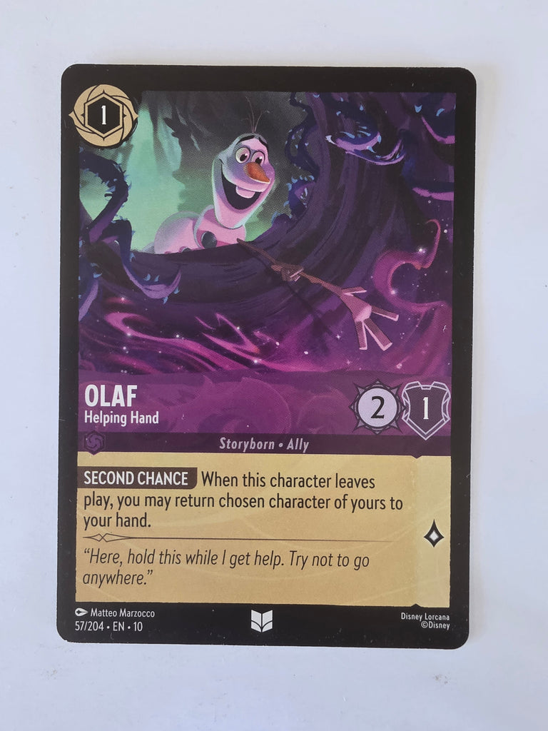 Lorcana Whispers in the Well #57/204 Olaf - Helping Hand | Uncommon