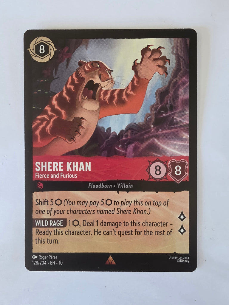 Lorcana Whispers in the Well #128/204 Shere Khan - Fiere and Furious | Rare
