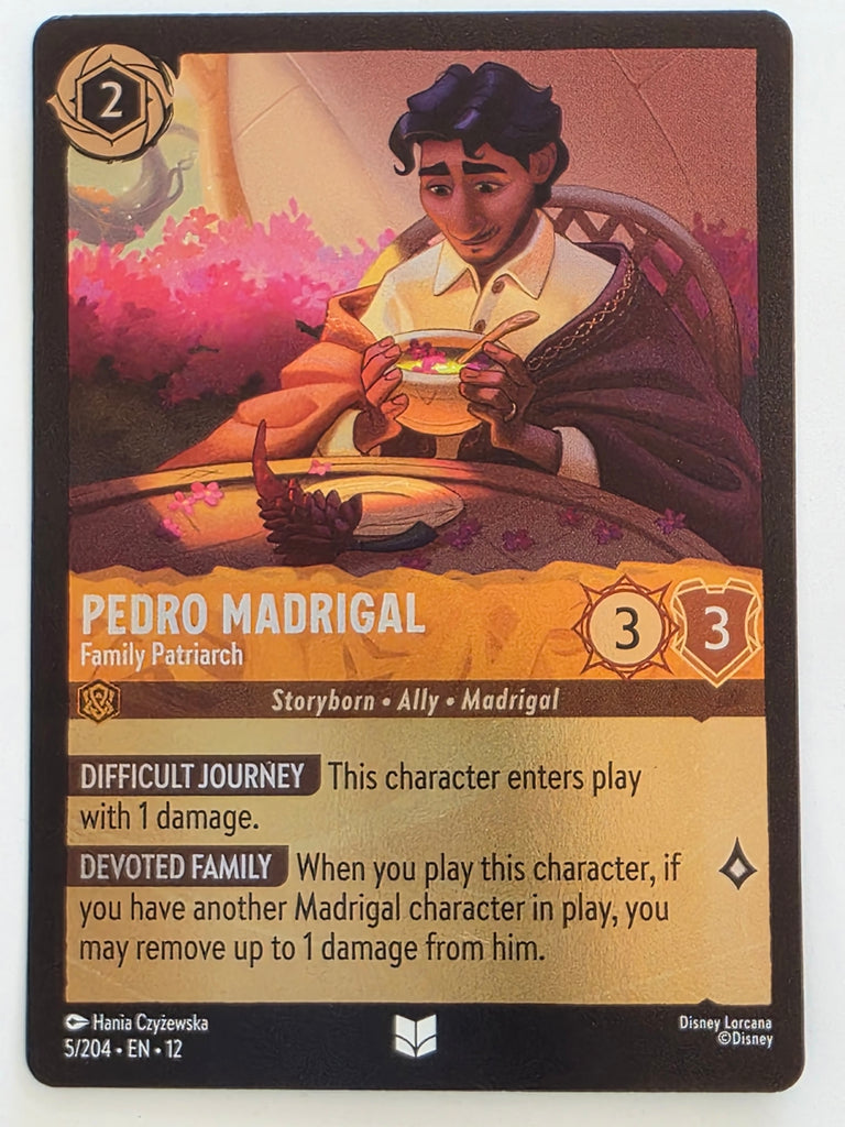 Disney Lorcana Wilds Unknown | Reverse Holo | #005/204 | Pedro Madrigal Family Patriarch | Uncommon