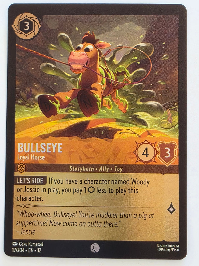 Disney Lorcana Wilds Unknown | Reverse Holo | #017/204 | Bullseye Loyal Horse | Common