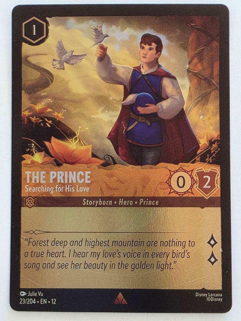 Disney Lorcana Wilds Unknown | Reverse Holo | #023/204 | The Prince Searching for His Love | Rare