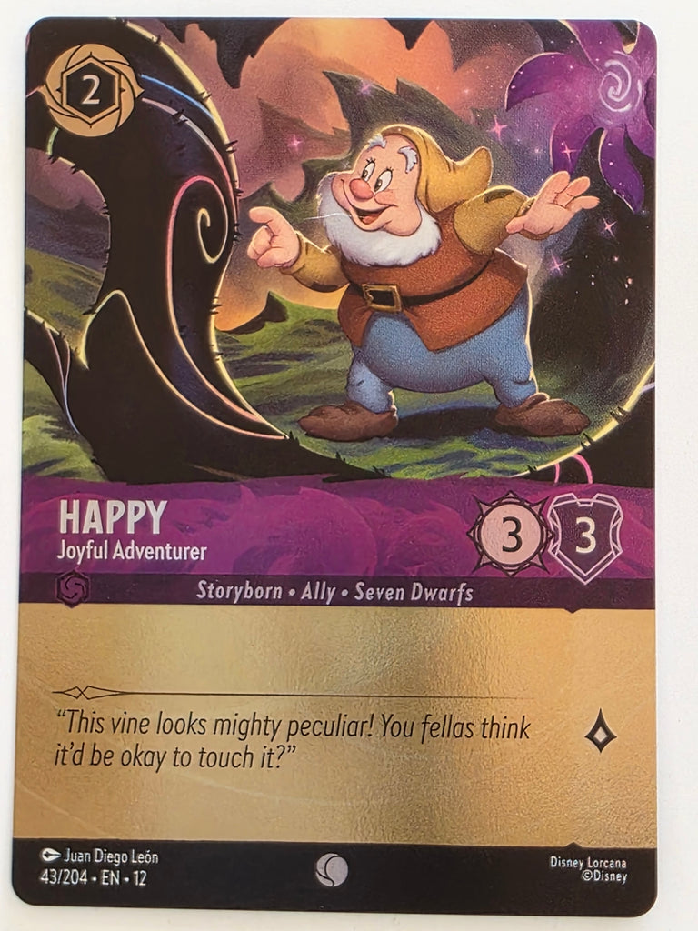 Disney Lorcana Wilds Unknown | Reverse Holo | #043/204 | Happy Joyful Adventurer | Common