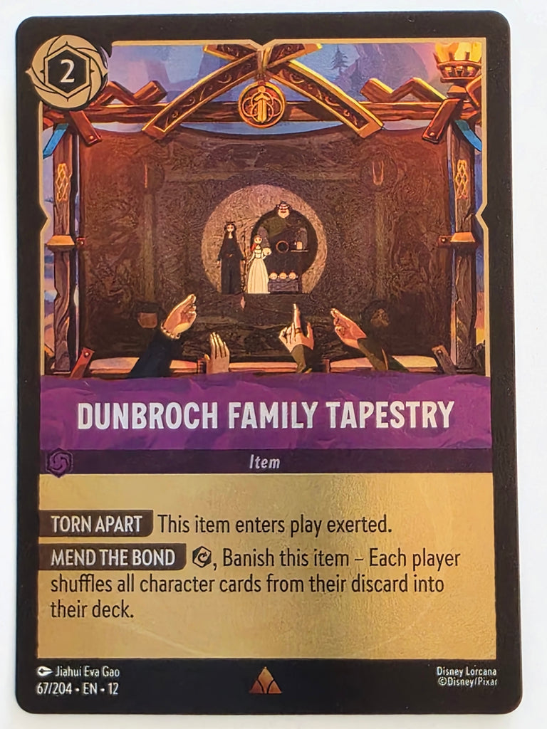 Disney Lorcana Wilds Unknown | Reverse Holo | #067/204 | Dunbroch Family Tapestry | Rare
