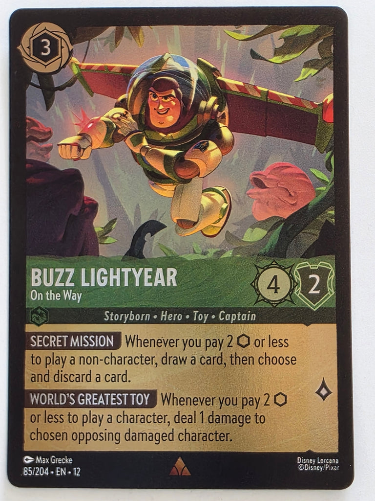 Disney Lorcana Wilds Unknown | Reverse Holo | #085/204 | Buzz Lightyear On the Way | Rare