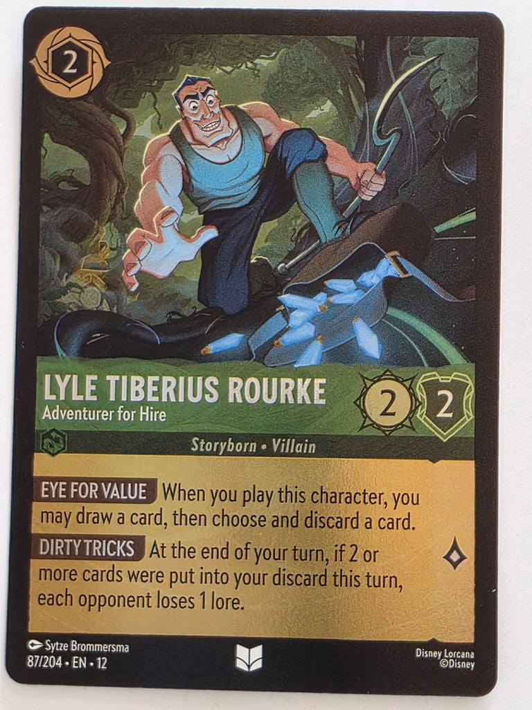 Disney Lorcana Wilds Unknown | Reverse Holo | #087/204 | Lyle Tiberius Rourke Adventurer For Hire | Uncommon