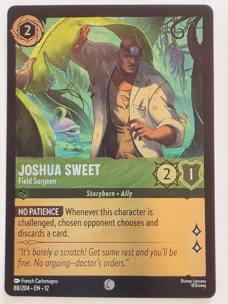 Disney Lorcana Wilds Unknown | Reverse Holo | #088/204 | Joshua Sweet Field Surgeon | Common