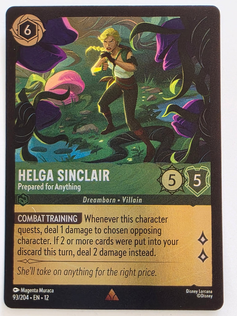 Disney Lorcana Wilds Unknown | Reverse Holo | #093/204 | Helga Sinclair Prepared for Anything | Rare