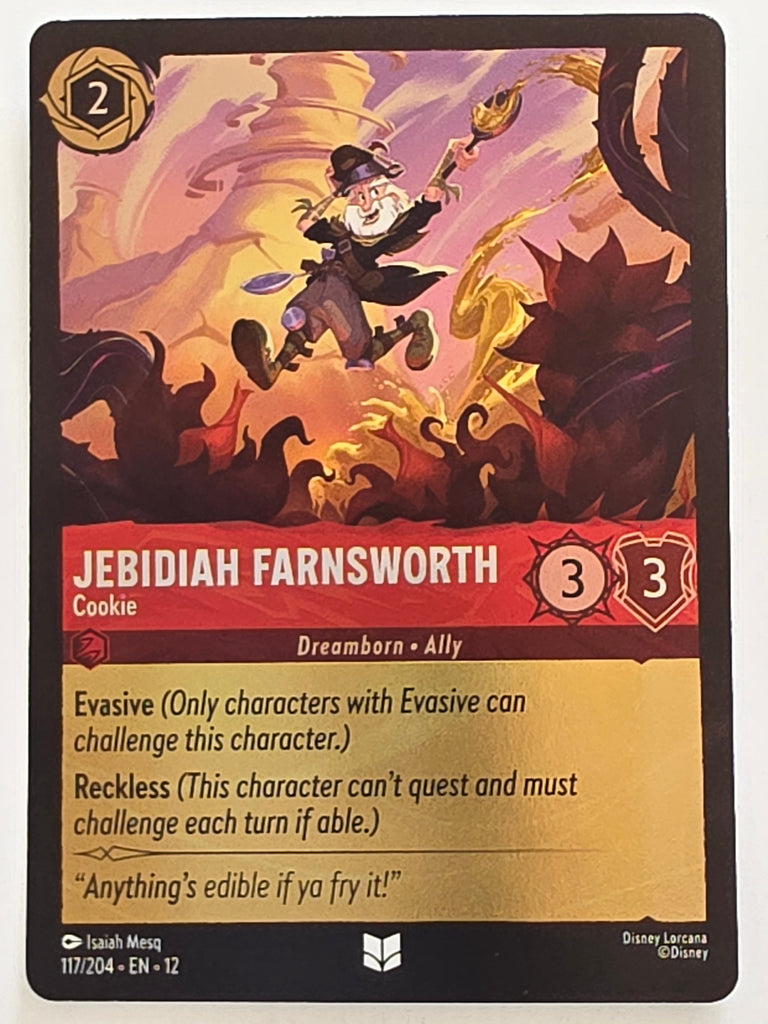 Disney Lorcana Wilds Unknown | Reverse Holo | #117/204 | Jebidiah Farnsworth Cookie | Uncommon