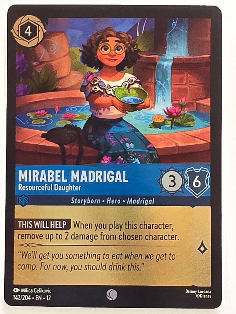 Disney Lorcana Wilds Unknown | Reverse Holo | #142/204 | Mirabel Madrigal Resourceful Daughter | Common