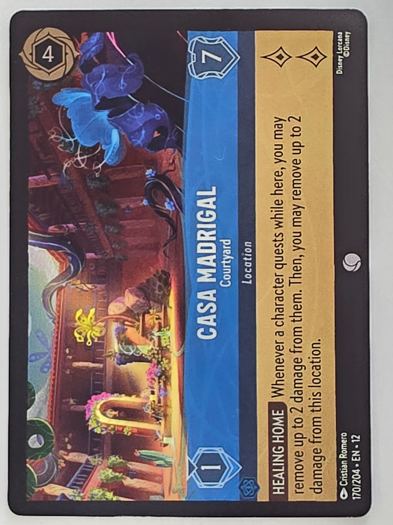 Disney Lorcana Wilds Unknown | Reverse Holo | #170/204 | Casa Madrigal Courtyard | Common