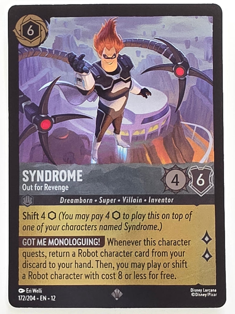 Disney Lorcana Wilds Unknown | Reverse Holo | #172/204 | Syndrome Out for Revenge | Super Rare