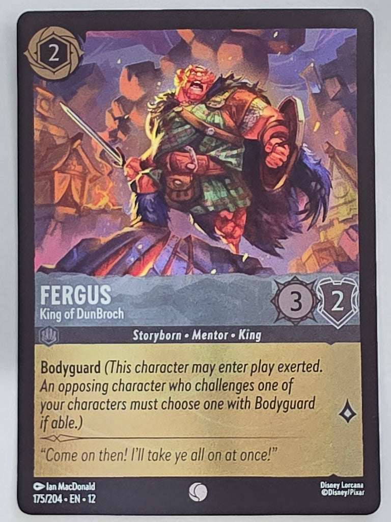 Disney Lorcana Wilds Unknown | Reverse Holo | #175/204 | Fergus King of DunBroch | Common
