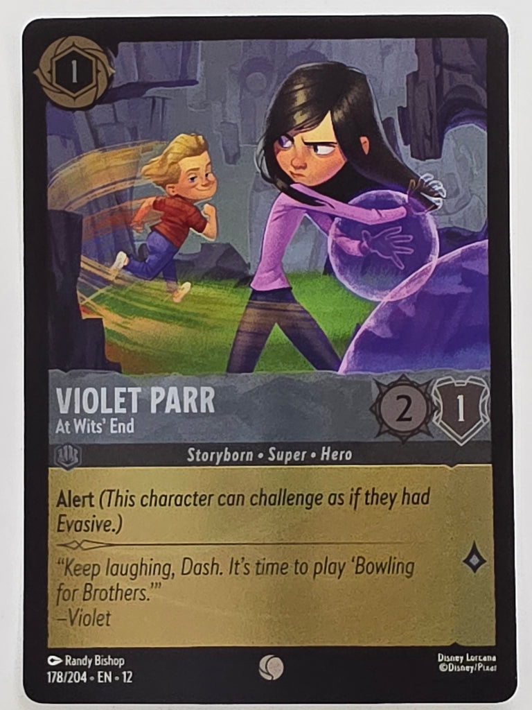 Disney Lorcana Wilds Unknown | Reverse Holo | #178/204 | Violet Parr At Wit's End | Common