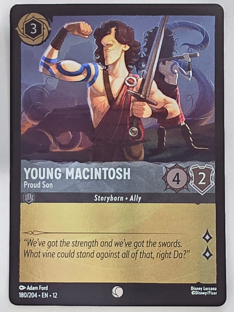 Disney Lorcana Wilds Unknown | Reverse Holo | #180/204 | Young Macintosh Proud Son | Common